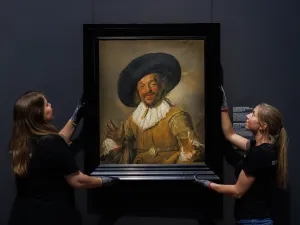 Frans Hals - Zijn tijd ver vooruit Frans Hals, Een schutter die een berkenmeier vasthoudt, bekend als ‘De vrolijke drinker’ (ca. 1629).Foto geüpload door gebruiker.