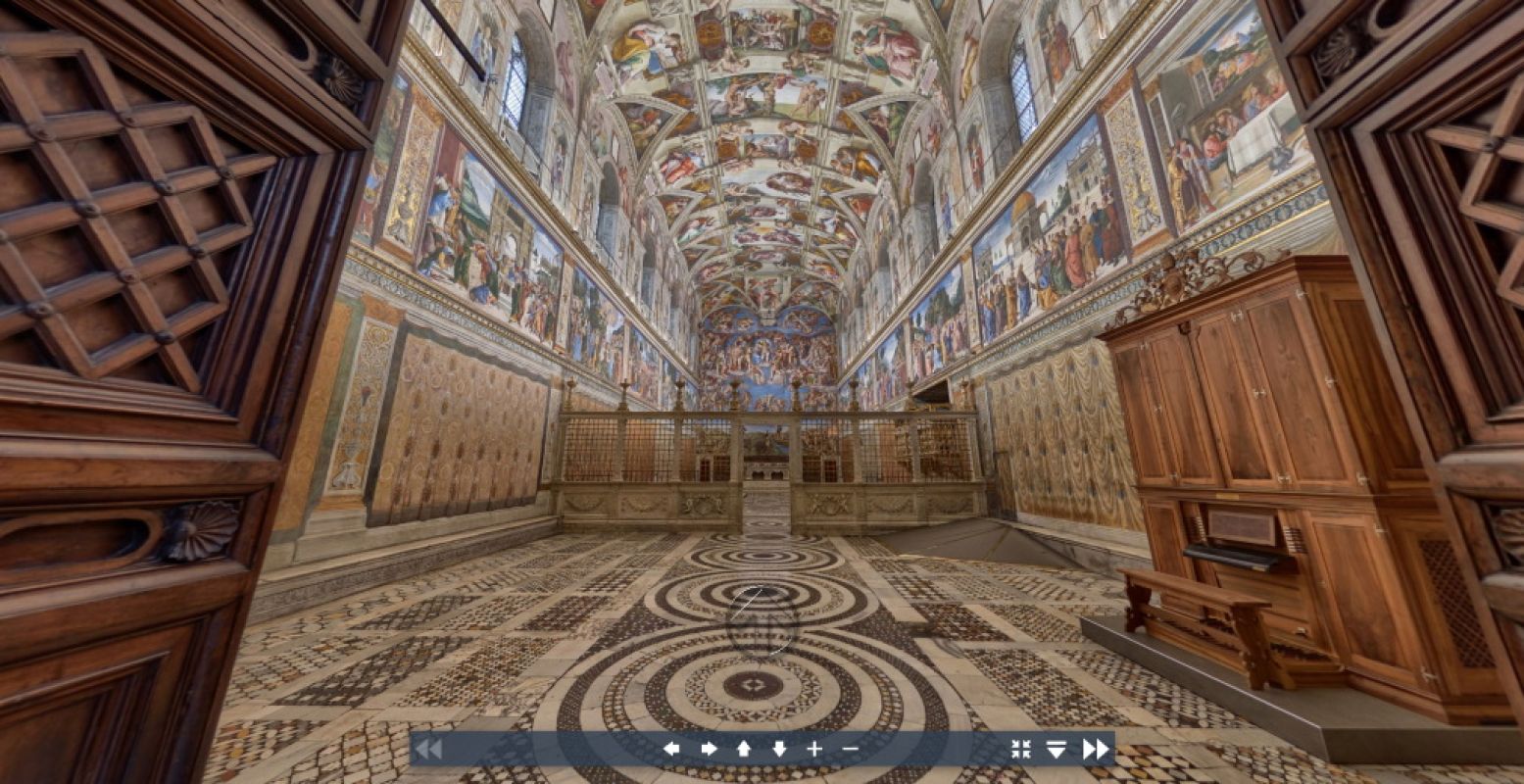 Screenshot virtual tour "Sistine Chapel". Foto: Musei Vaticani.