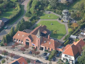 Luchtfoto van het Klokkengieterijmuseum. Foto: Klokkengieterijmuseum