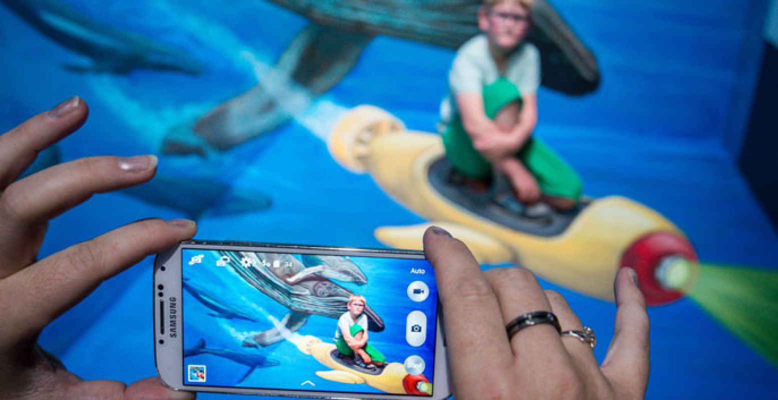 Maak een 3D-foto met een walvis. Foto: Het Scheepvaartmuseum.