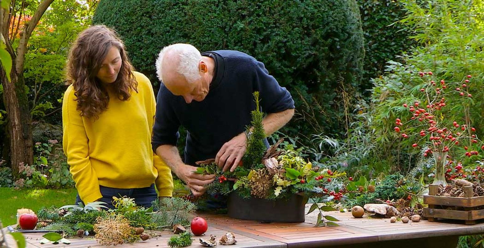 Maak een prachtig kerststuk met de interessante workshop van Albert Jan en Linda. Breng wat extra kerstsfeer in huis. Foto: Groene Passies & Chris Dunnink