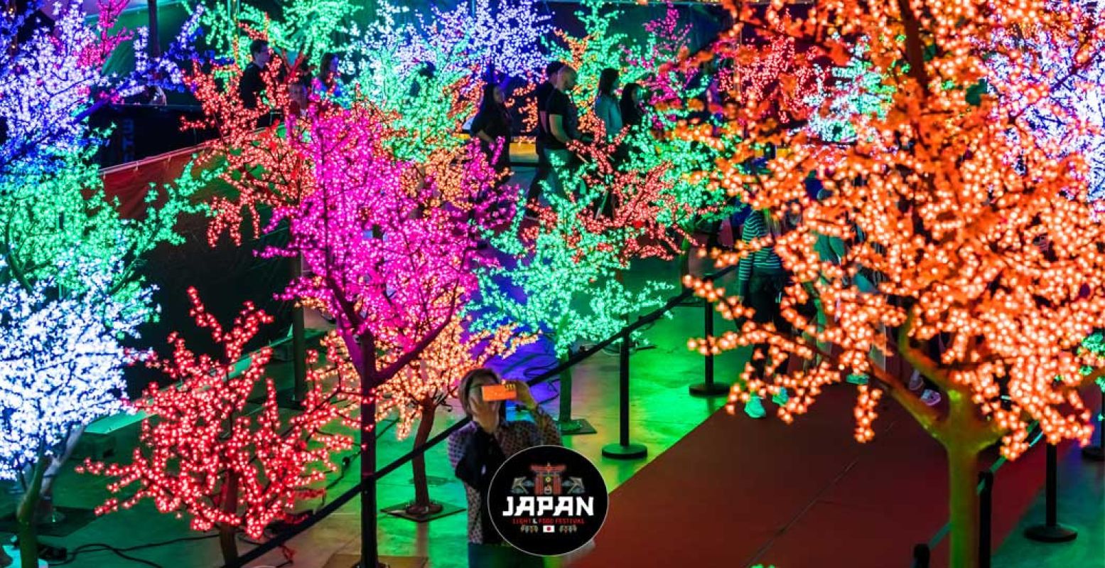 Kersenbloesems met duizenden lichtjes. Foto: Japan Light Festival © Nunes dos Santos