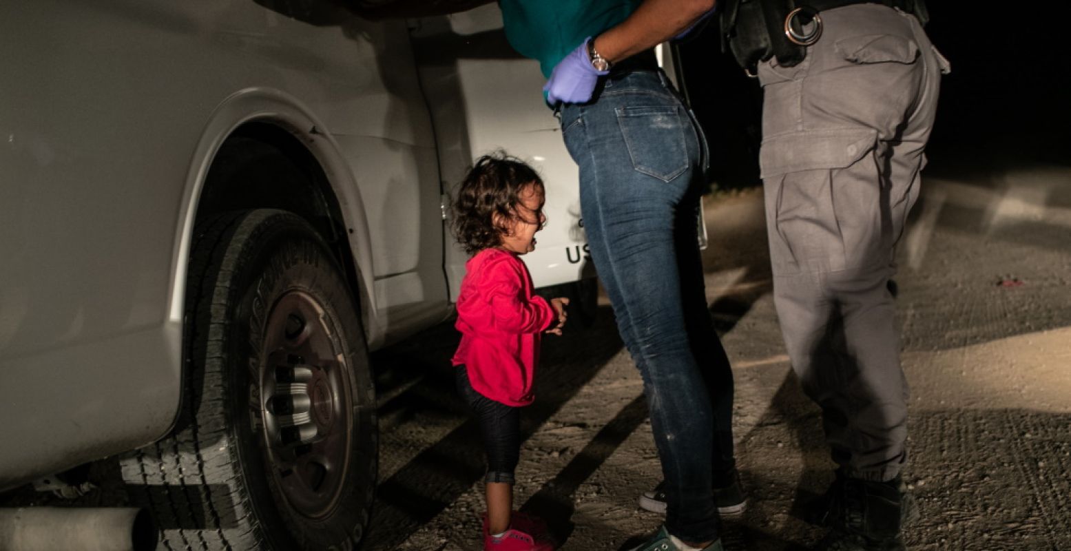 De prijswinnende foto van John Moore is uiteraard ook te zien op de World Press Photo Exhibition. Foto: John Moore Getty Images.