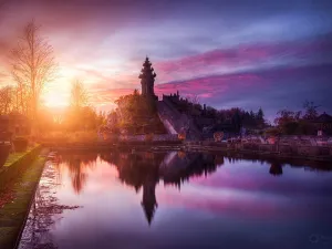 Prachtige zonsondergang bij Pairi Daiza. Foto: Olivier Rocq