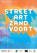 Street Art Zandvoort 2024 Fotobeschrijving: Street Art Zandvoort poster. Foto: (c) Stichting Beleef Zandvoort.Foto geüpload door gebruiker.