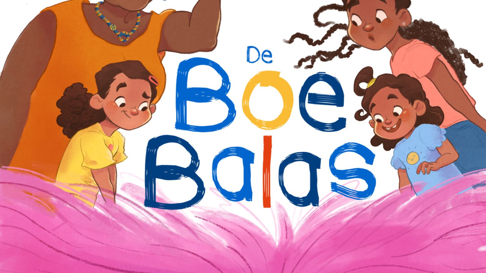 Het boek 'De Boebalas' komt tot leven tijdens de speelexpo Sankofa! Illustratie: Lisa van Winsen