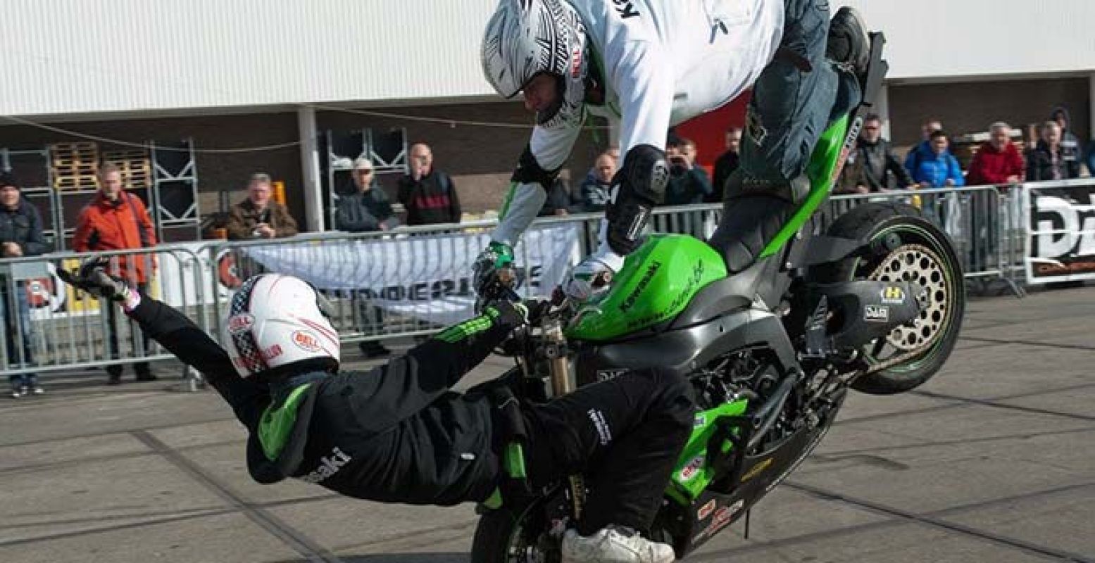 Spectaculaire demonstraties, als vanouds op de Motorbeurs. Foto: Motorbeurs