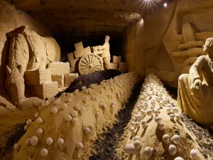 Overal kom je prachtige zandsculpturen tegen. Foto: MergelRijk