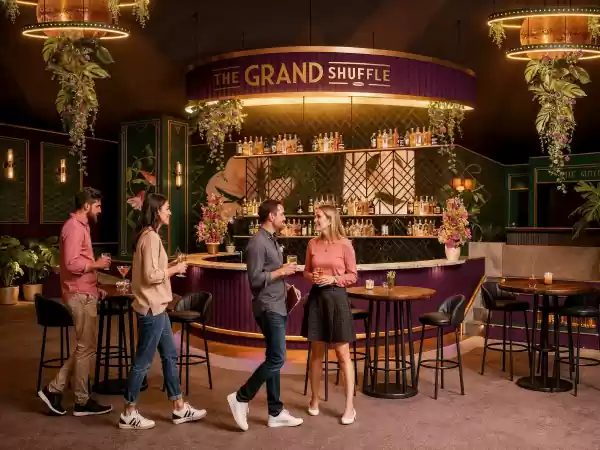 Drankjes bij de bar. Foto: The Grand Shuffle © Brothers Horeca Group Drankjes bij de bar. Foto: The Grand Shuffle © Brothers Horeca Group