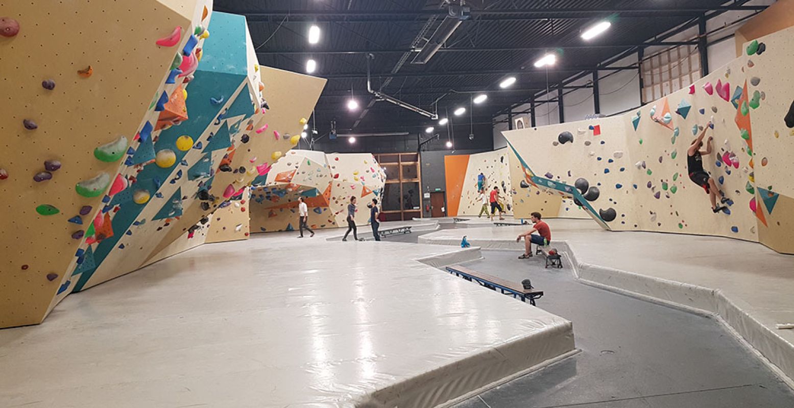 De boulderhal van Gropo Bouldergym in Groningen. Foto: DagjeWeg.NL/Nikki