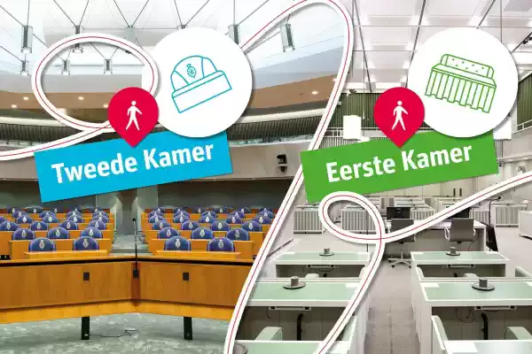 Combi-rondleiding Eerste en Tweede Kamer Fotograaf: Bart van Vliet