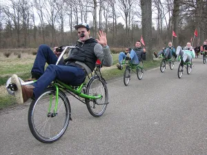 Treeker Treks fietsen Genieten van de mooie omgeving rond Leusden op een ligfiets. Foto: Treeker Treks