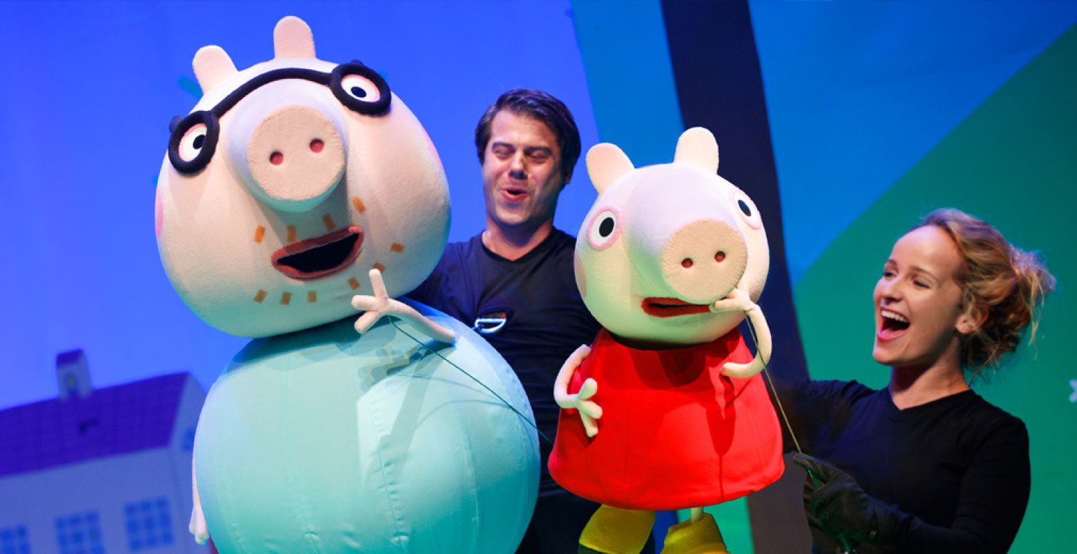 Een vrolijke voorstelling met Peppa Pig. Foto: Van Hoorne Entertainment