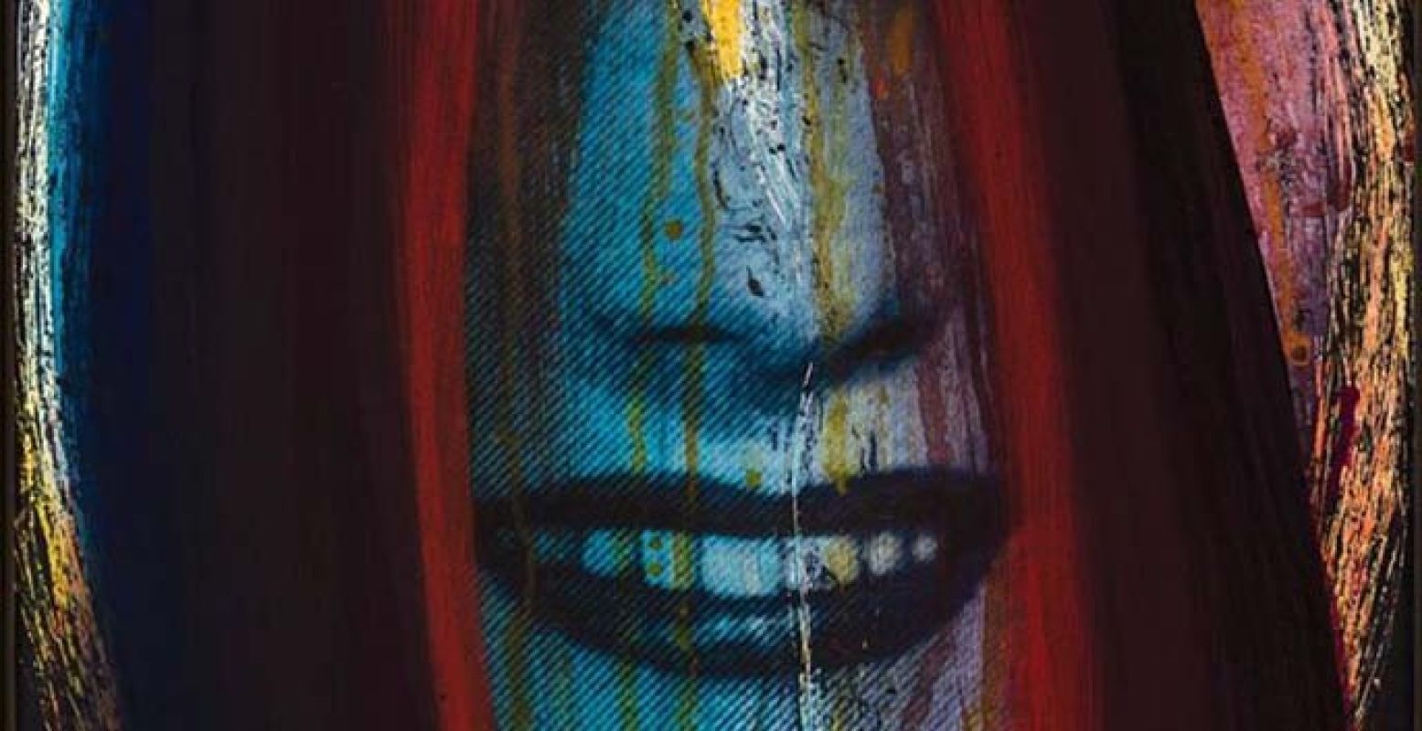 Vrouw, op het doek 'geveegd' met verf door Arnulf Rainer. Foto: Cobra Museum