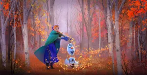 Zie beroemde Disney-figuren tot leven komen Concepttekening van Anna en Olaf uit Frozen, door Lisa Keene. Foto: Frozen 2, 2019 © Disney