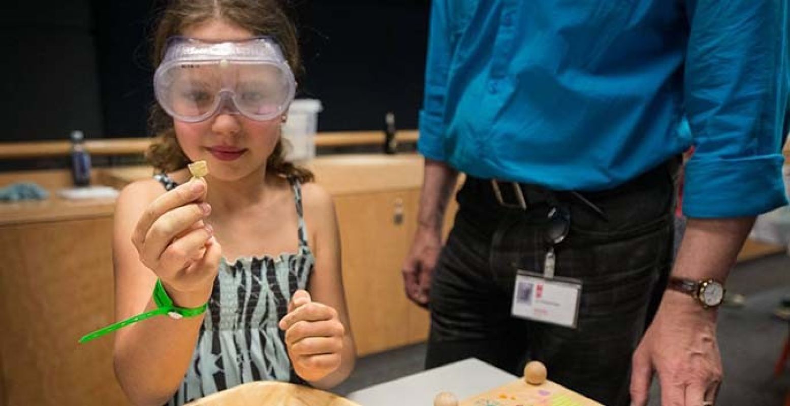 Bik een fossiel uit elkaar. Foto: Naturalis