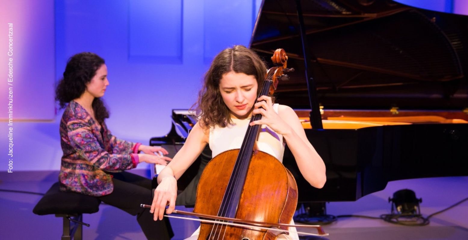 Paloma Kouider (piano) en Anastasia Kobekina (cello). Foto: Jacqueline Imminkhuizen / Edesche Concertzaal.