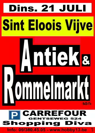 Antiek & Rommelmarkt te Sint-Eloois-Vijve Foto: De Dapper Eddy