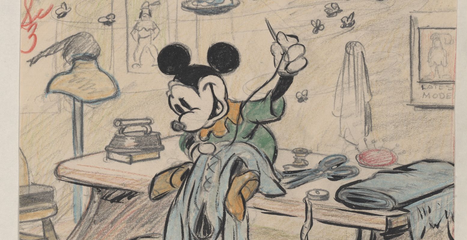 Mickey Mouse, de muis die iedereen kent. Foto: Het Dappere Kleermakertje (1937) Disney Studio tekenaar © Disney