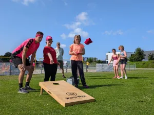 Toegankelijk sporten met Sport-Z on Tour Zomerse pret voor kinderen en jongeren met een verstandelijke beperking. Foto: Sport-Z on Tour