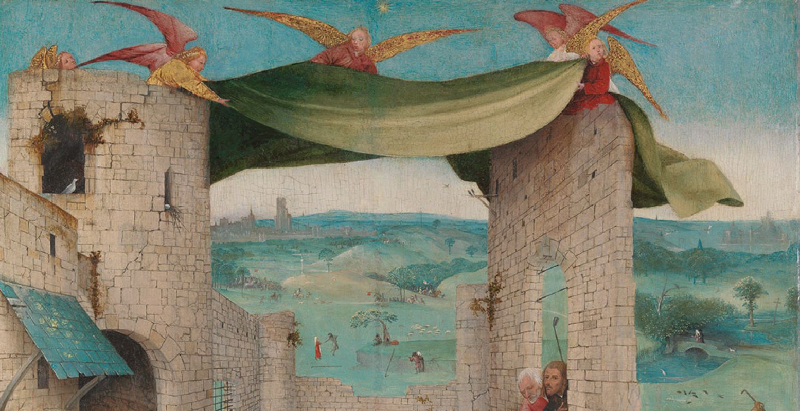 Deel van De Aanbidding der Koningen. Jheronimus Bosch. Ca. 1475, 71.1 x 56.5cm, The Metropolitan Museum of Art / John Stewart Kennedy Fund, New York. Foto: Het Noordbrabants Museum.