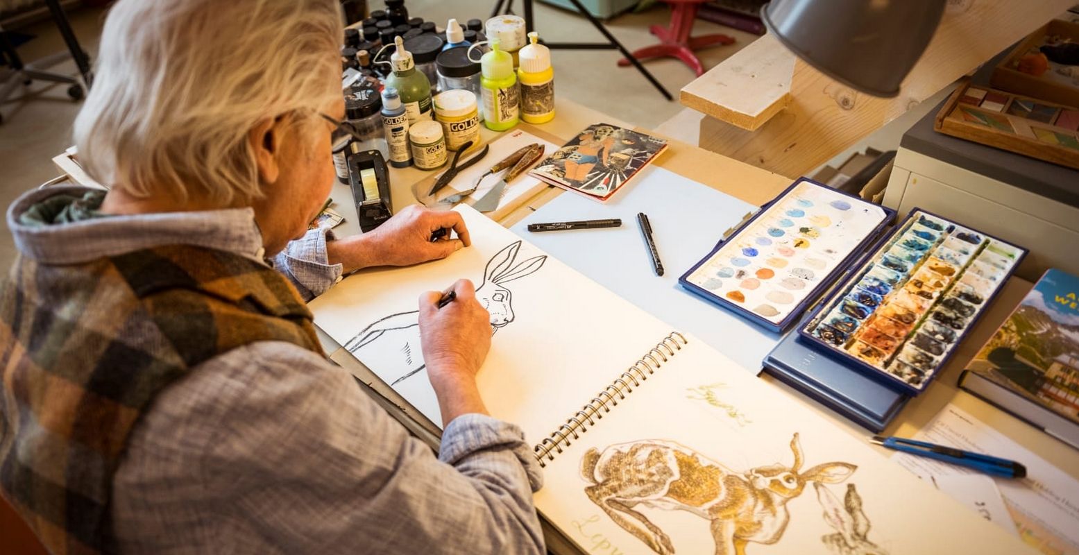 Kom bij de Arnhemse Kinderboekenwinkel tekenen met Jan Jutte, de illustrator van het Prentenboek van het Jaar 2023. Foto: Sven Scholten