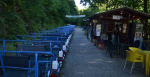 Railbiken in de Molignée-vallei