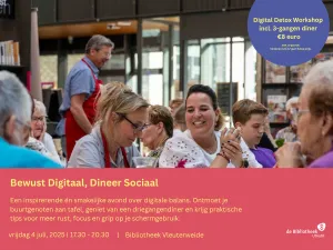 Bewust digitaal, dineer sociaal Bibliotheek Utrecht, Foto: wunderlust fotografie