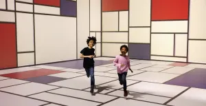 150 jaar Mondriaan! Doe mee met de feestelijke activiteiten Beïnvloed zelf het beroemde schilderij met strakke lijnen en kleurige vlakken van Mondriaan in Remasterd. Foto: Remasterd