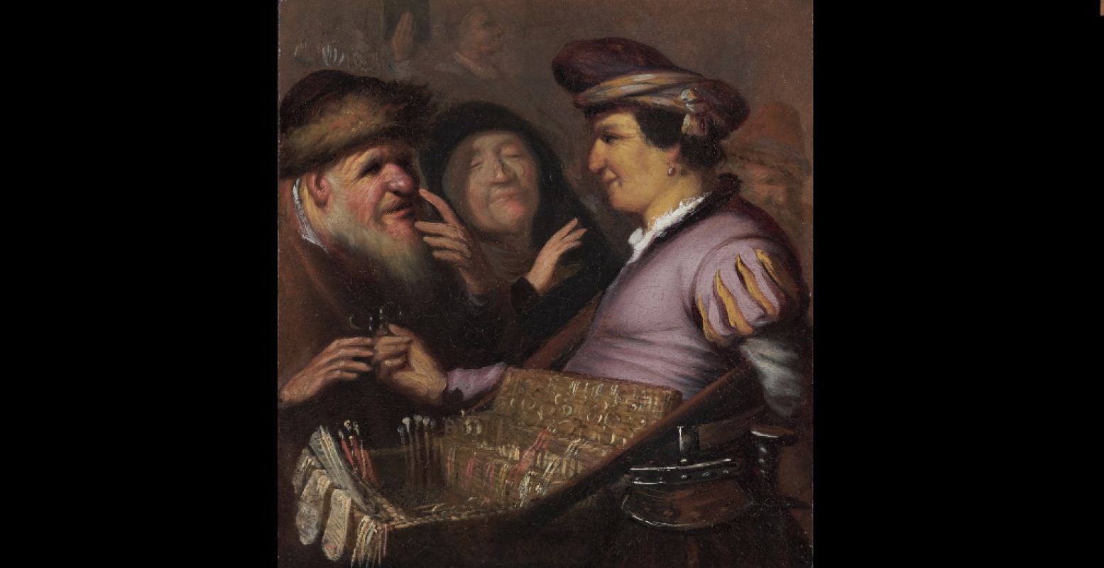  Brillenverkoper  ca. 1624, Rembrandt. Museum De Lakenhal, Leiden. Foto: Museum De Lakenhal