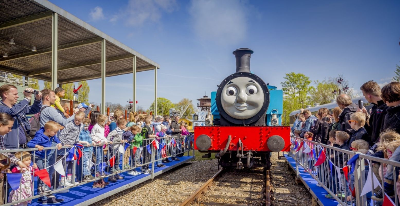 Ontmoet kindervriend Thomas de Stoomlocomotief tijdens het hemelvaartsweekend in Utrecht. Foto: Het Spoorwegmuseum.