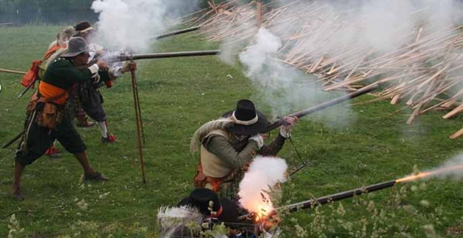 De geschiedenis komt tot leven, met al die kanonnen en soldaten! Foto: Vesting Bourtange