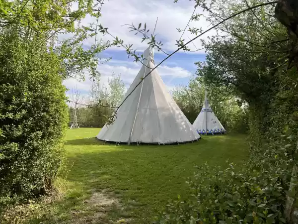 Minicamping De Bokkesprong In deze tipi wordt slapen een avontuur. Foto: © Natasja De Keijzer