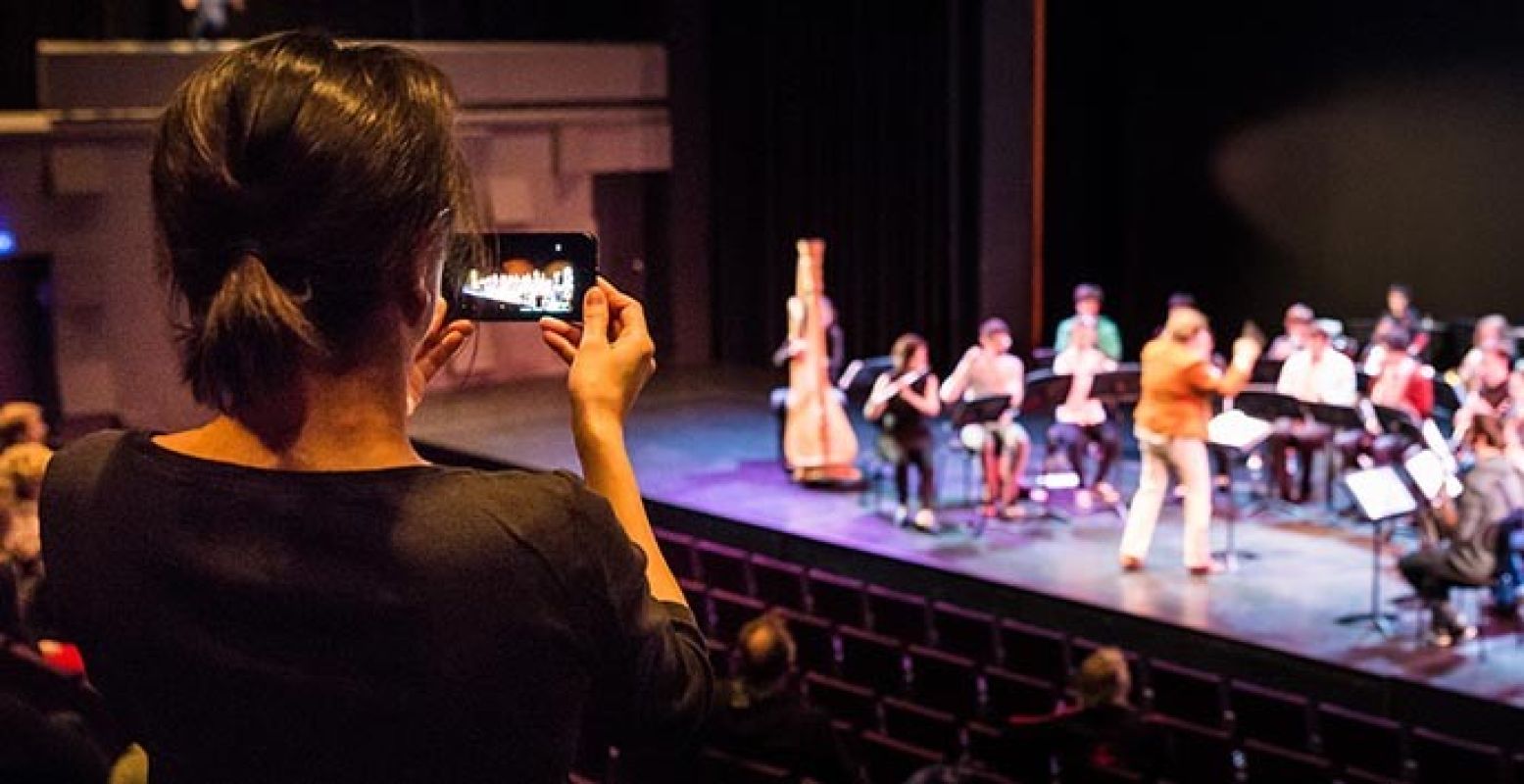 Gluur mee met dans- en muzieklessen tijdens de open dag in het Koninklijk Conservatorium. Foto: Koninklijk Conservatorium