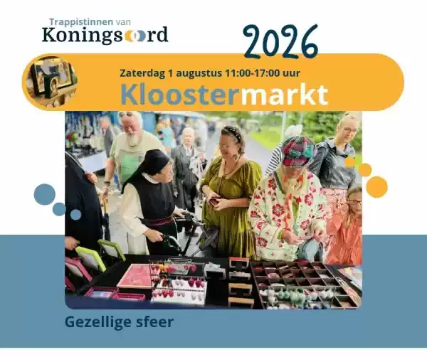 Gezellige kloostermarkt Abdij Koningsoord. Foto: Alina Bogdan