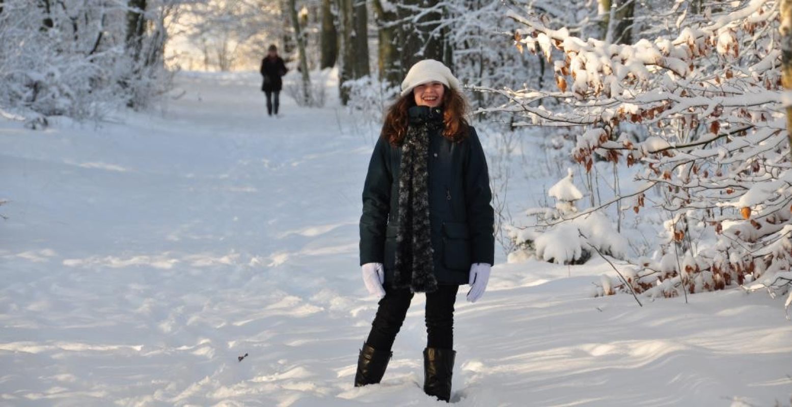 Hopen op sneeuw om de wandeling nog magischer te maken! Foto: Staatsbosbeheer