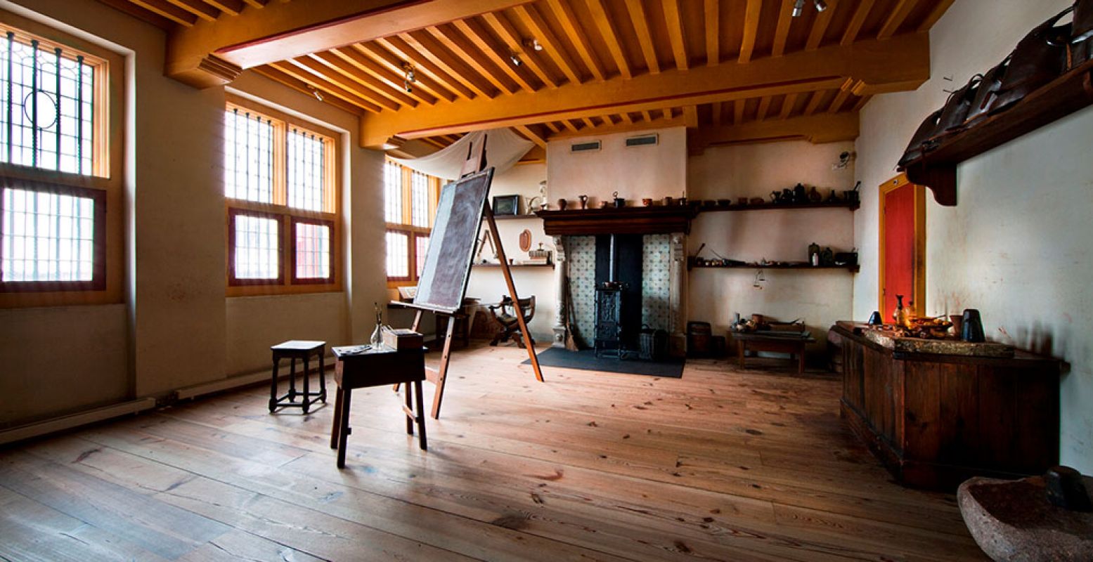 Rembrandts atelier in Museum Het Rembrandthuis. Foto: Kees Hageman