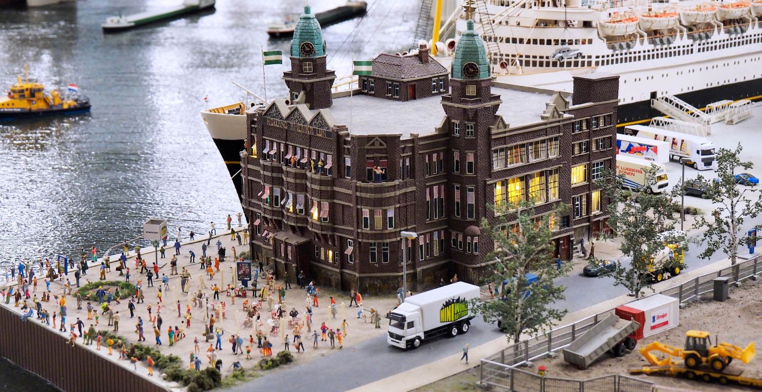 Typisch Nederlandse gebouwen in miniatuur. Foto: Miniworld Rotterdam.