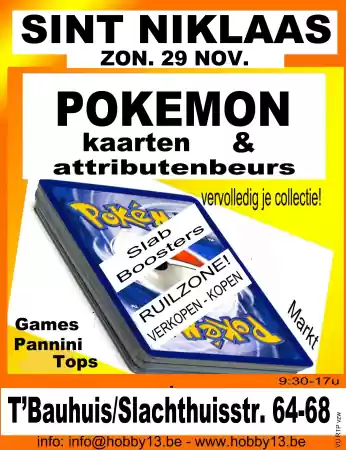 Pokémonkaartenbeurs te Sint-Niklaas Foto: De Dapper Eddy