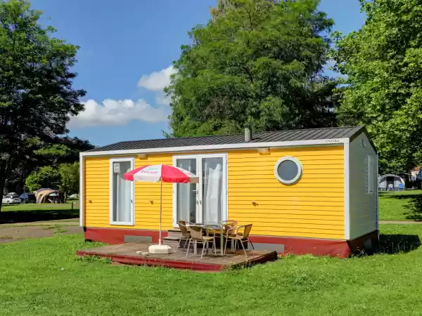 Handig, je hebt hier ook bungalows. Foto: Floreal Camping La Colline