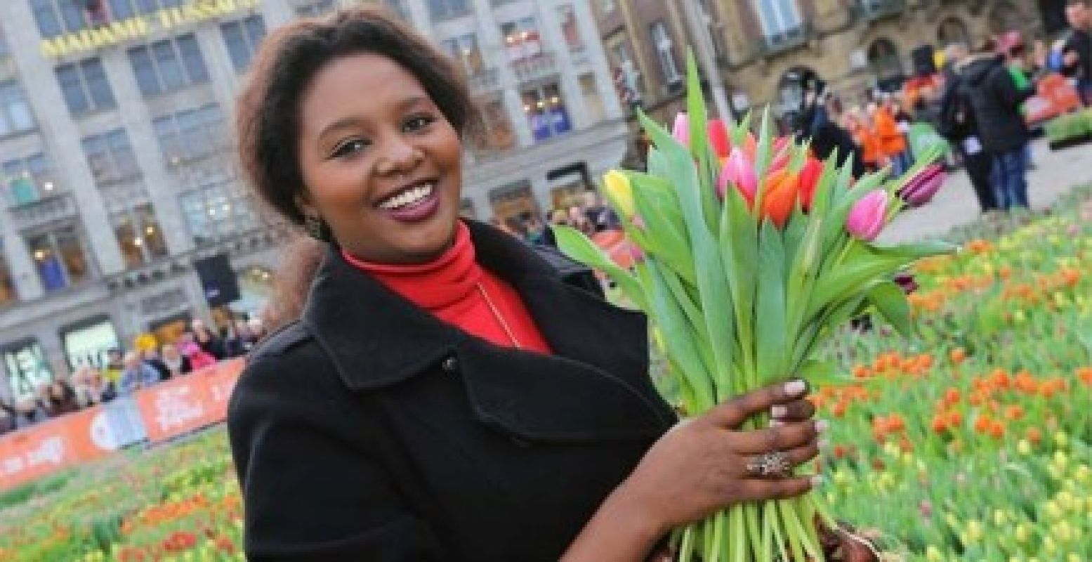 Alleen maar vrolijke gezichten. Foto: Stichting Tulpenpromotie Nederland