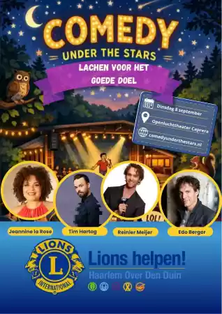 Comedy Under the Stars Lionsclub Haarlem Over Den Duin, Foto: Rimke Nooter