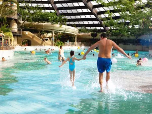In Aqua Mundo zwem je tussen de palmen en orchideeën. Foto: Center Parcs