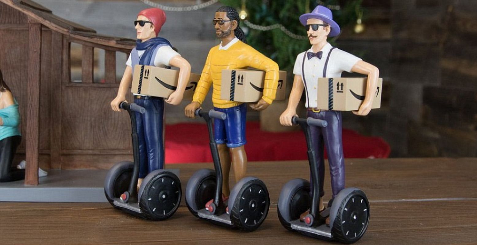 De drie wijzen op segways. Foto: Museum Catharijneconvent © Modern Nativity, Casey Wright.