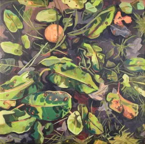 Expositie _De Ballen!_ Schilderij van Maartje I Jansen, titel 'ZOEK'. Foto Maartje I JansenFoto geüpload door gebruiker.