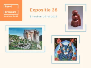 Expositie van twee schilders en een beeldhouwer Fotograaf: Angela Wolbers