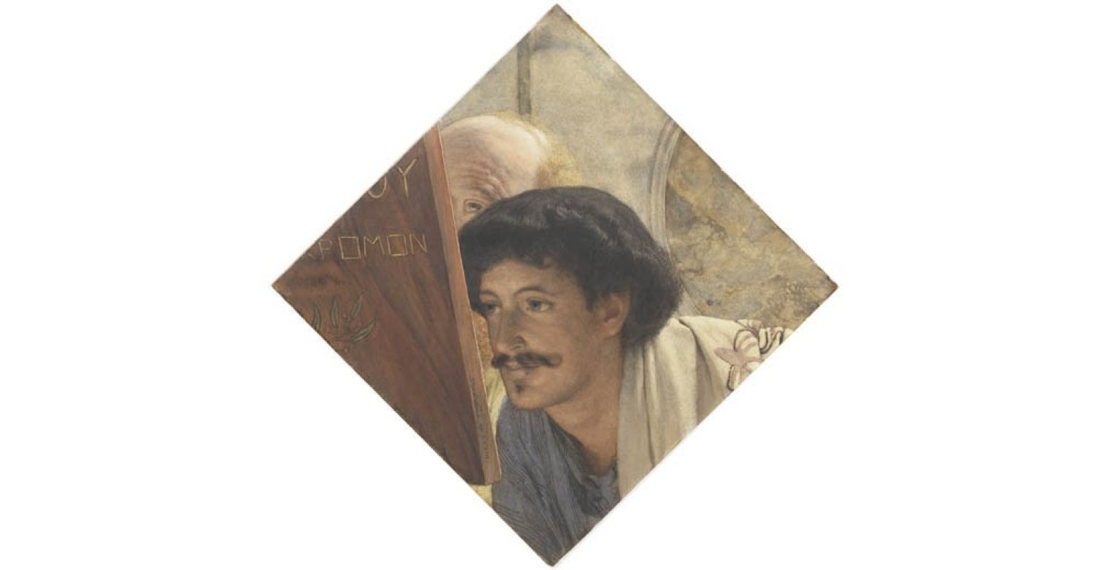 De ruitvormige aquarel van Lourens Alma-Tadema. Foto: Teylers Museum