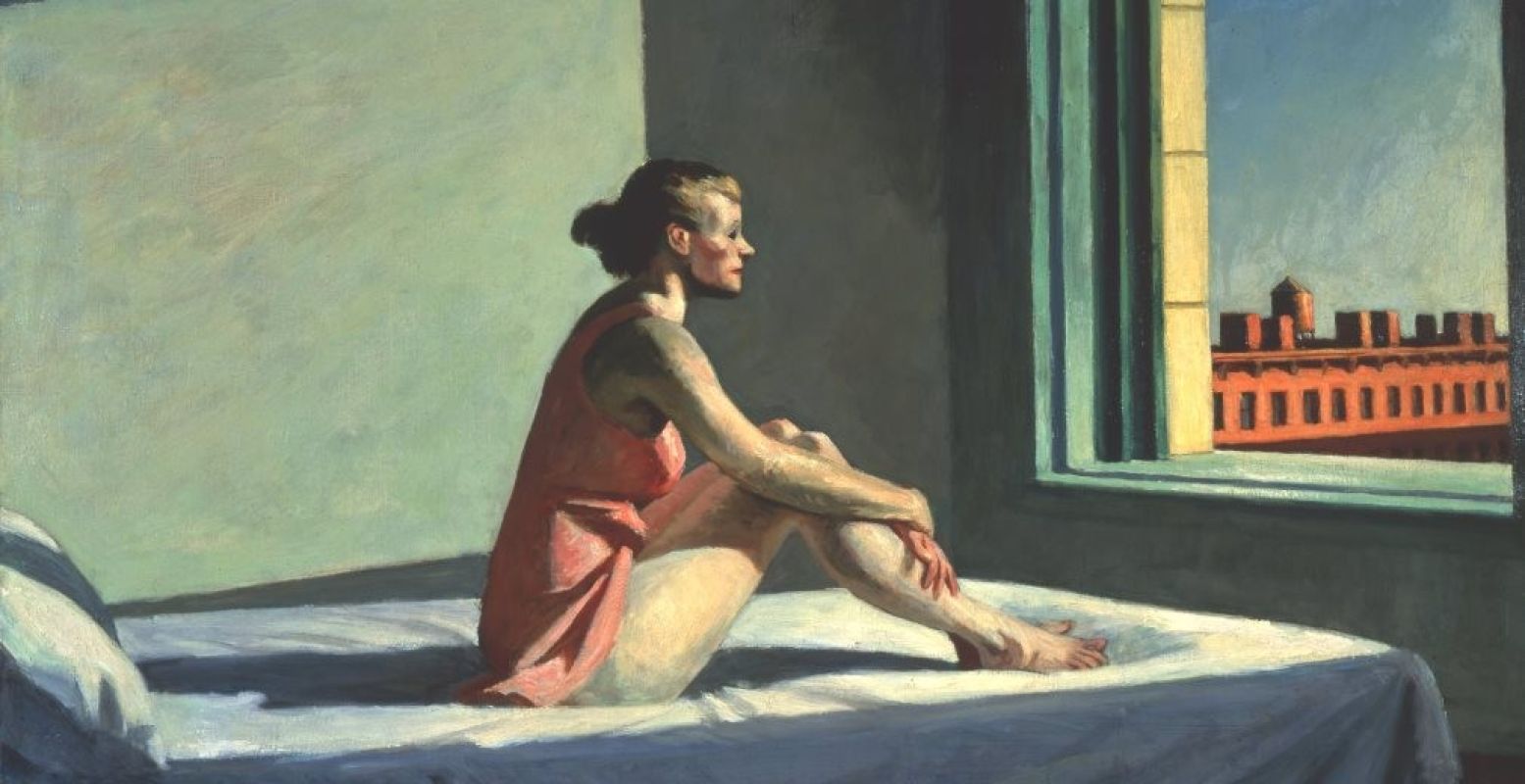 Het schilderij  Morning Sun , gemaakt in 1952 door Edward Hopper en te zien in het Drents Museum. Foto: Columbus Museum of Art, Ohio