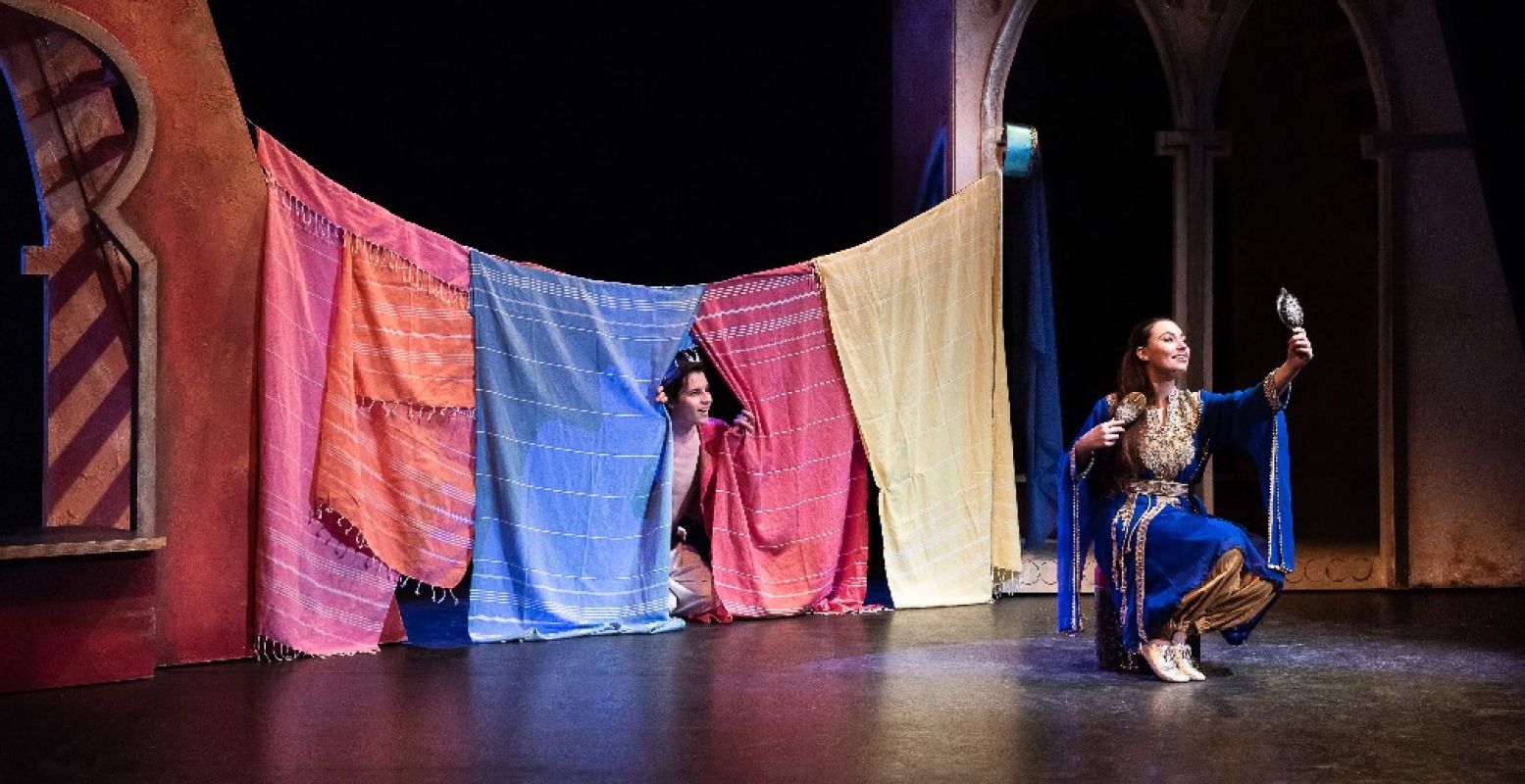 Het magische sprookje van Aladdin in het theater - een productie van Theater Terra. Foto: Boy Hazes