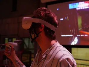 Speel een spannende VR-game. Foto: UP Events